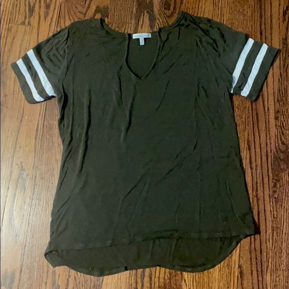 Charlotte Russe Army green tee- size xs